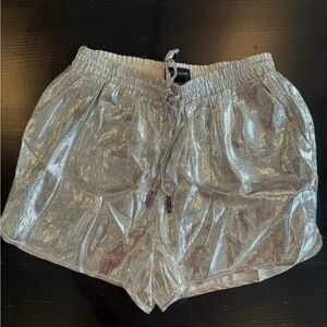 Marciano Metallic Silver Shorts